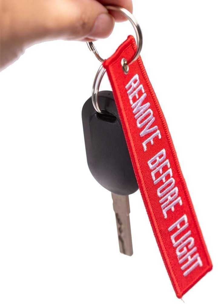 Raktų pakabukas "Remove before flight"