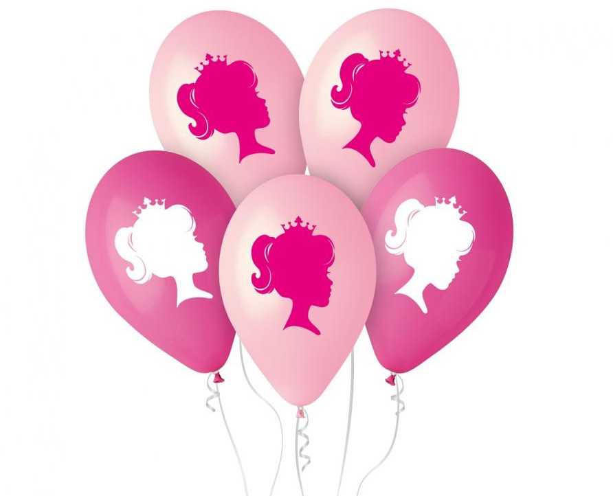 GoDan Balony Premium My Rožinė World w koronie 30cm 5szt