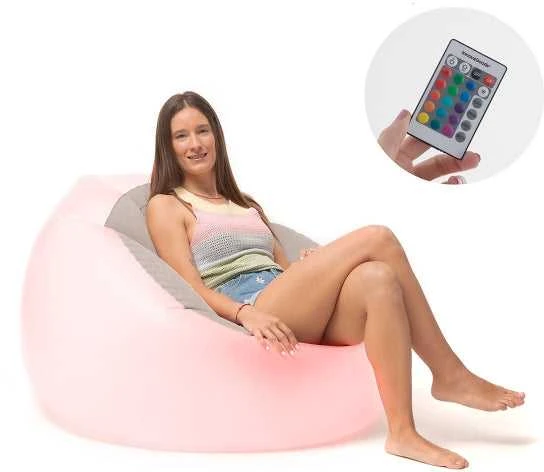 Pripučiama sofa su įvairiaspalviu šviesos diodu ir nuotolinio valdymo pulteliu Chight InnovaGoods