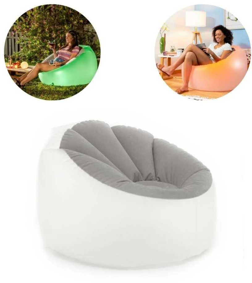 Pripučiama sofa su įvairiaspalviu šviesos diodu ir nuotolinio valdymo pulteliu Chight InnovaGoods