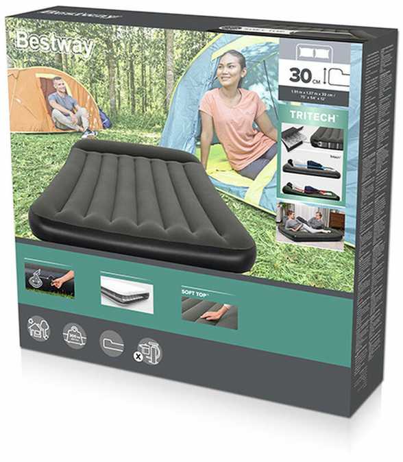 Pripučiamas čiužinys 191x137x30 cm dvigubas Bestway 67681