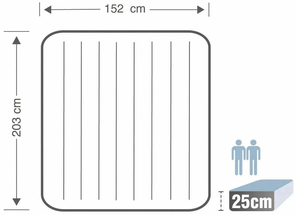 Pripučiamas čiužinys INTEX Queen Downy 203x152x25cm