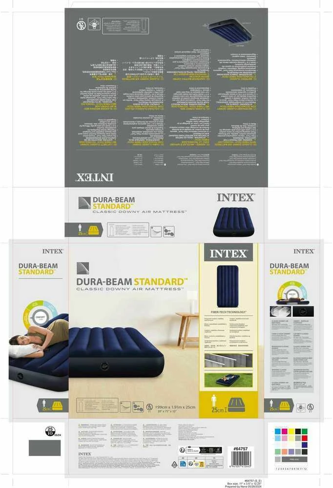 Pripučiamas čiužinys INTEX Classic Downy 191x99x25cm