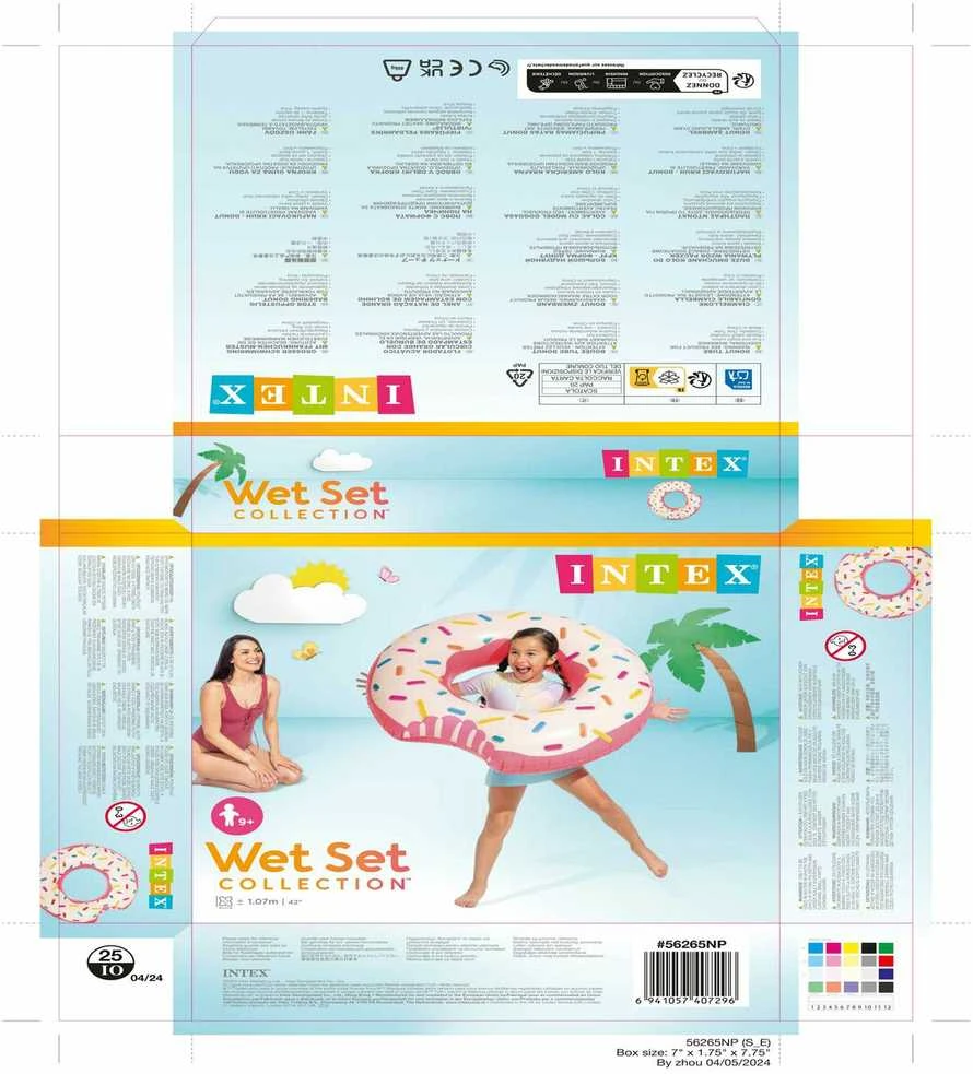Pripučiamas žaislas INTEX Donut Tube, 107x99cm rožinis 56265NP