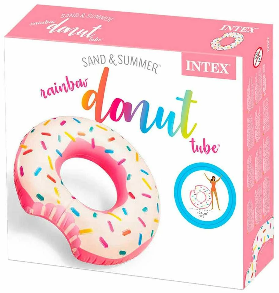 Pripučiamas žaislas INTEX Donut Tube, 107x99cm rožinis 56265NP