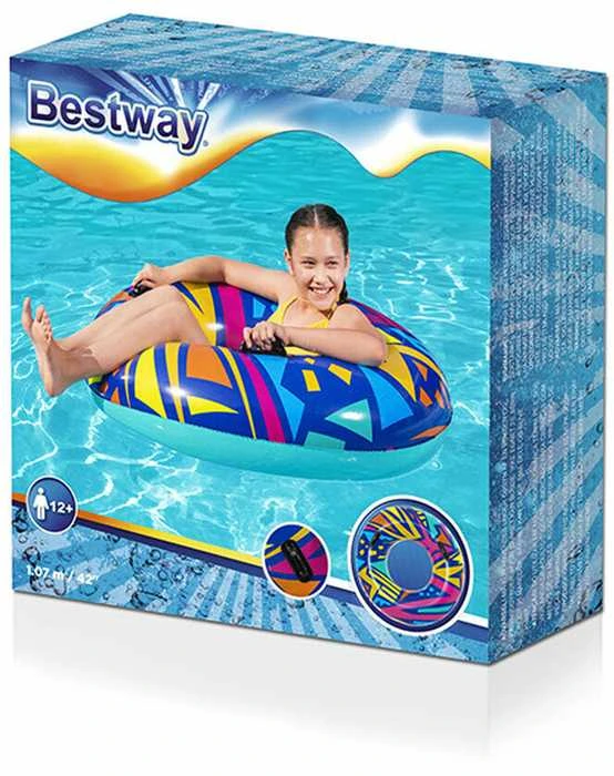 Bestway Pripučiamas plaukimo žiedas GEOMETRIC 107 cm 12+ 36228