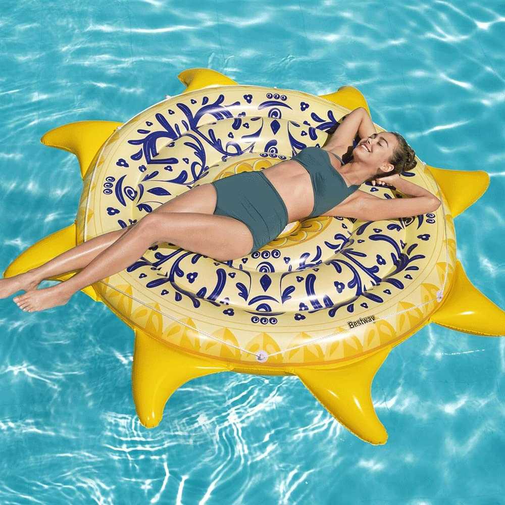 Pripučiamas žaislas BESTWAY Sunny Sicily Island, 226 x 226 cm