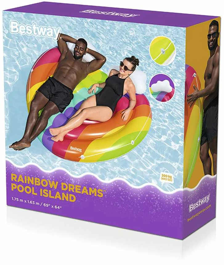 „Bestway 43722“ plaukiojanti vaivorykštės sala