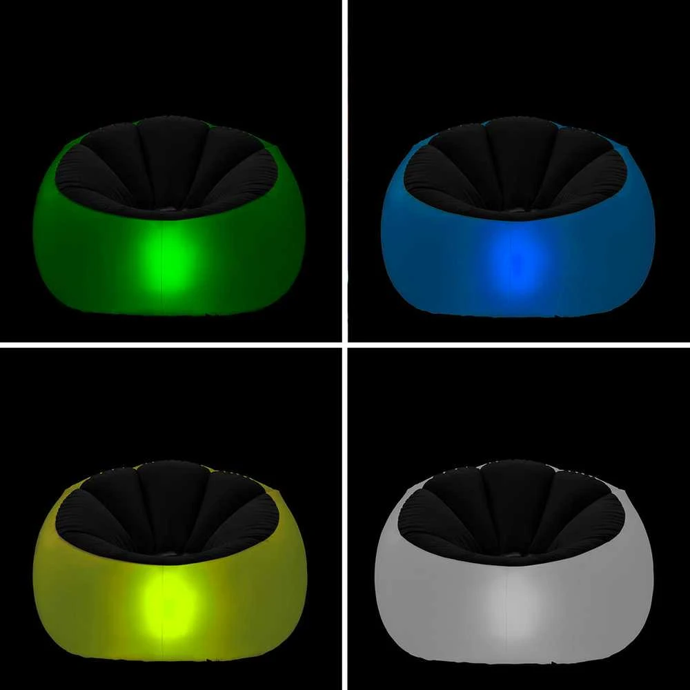 Pripučiama sofa su įvairiaspalviu šviesos diodu ir nuotolinio valdymo pulteliu Chight InnovaGoods