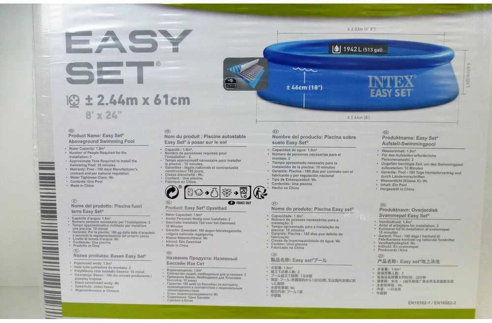 Intex Baseinas Easy Set, 244x61cm, PVC