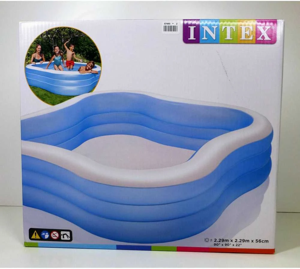 Pripučiamas baseinas INTEX Beach Wave Swim Center Pool 229x229x56cm