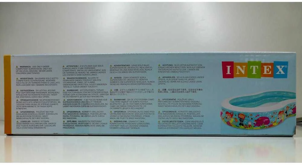 Intex Laguna baseino ovalas, Baltas/Mėlyna, Amžius 3+, 255 x 160 x 46 cm