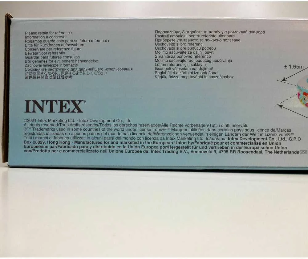 Intex Laguna baseino ovalas, Baltas/Mėlyna, Amžius 3+, 255 x 160 x 46 cm