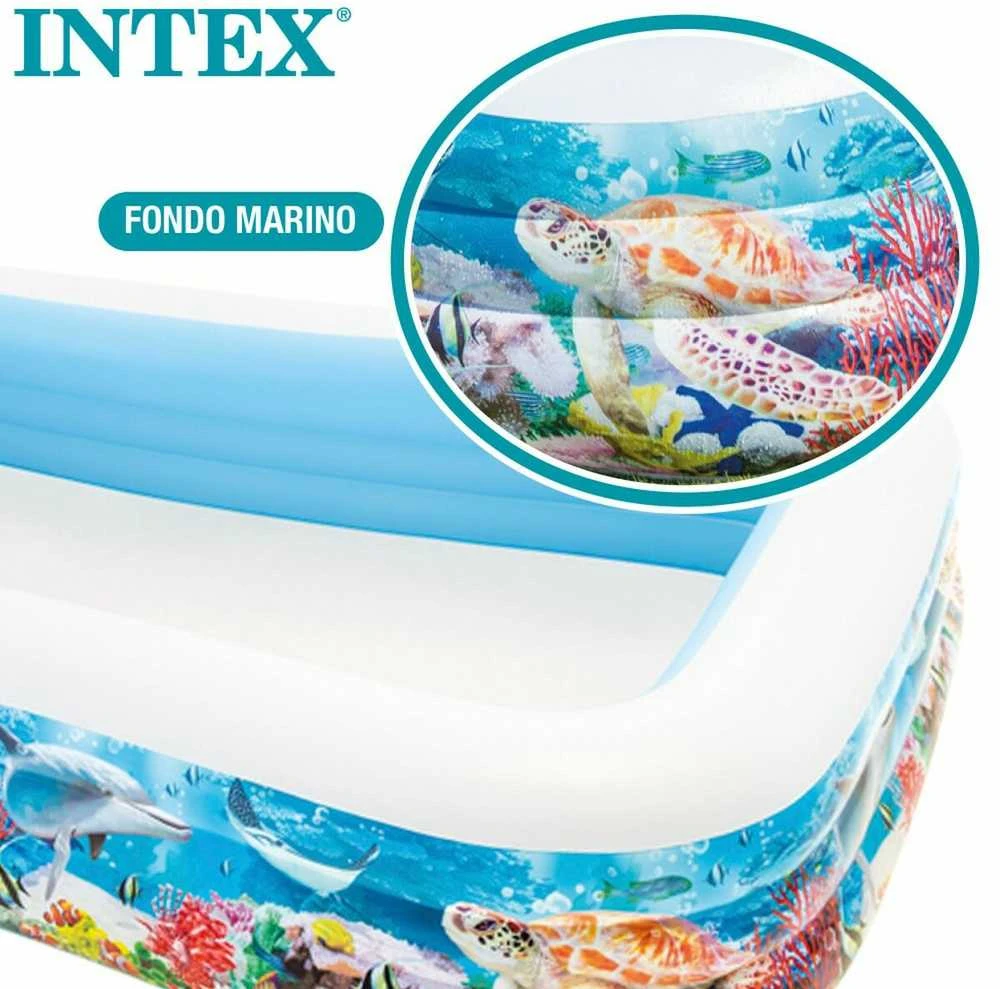 Intex Swim Center Baseinas šeimai, 305x183x56cm, su jūros gyvūnais
