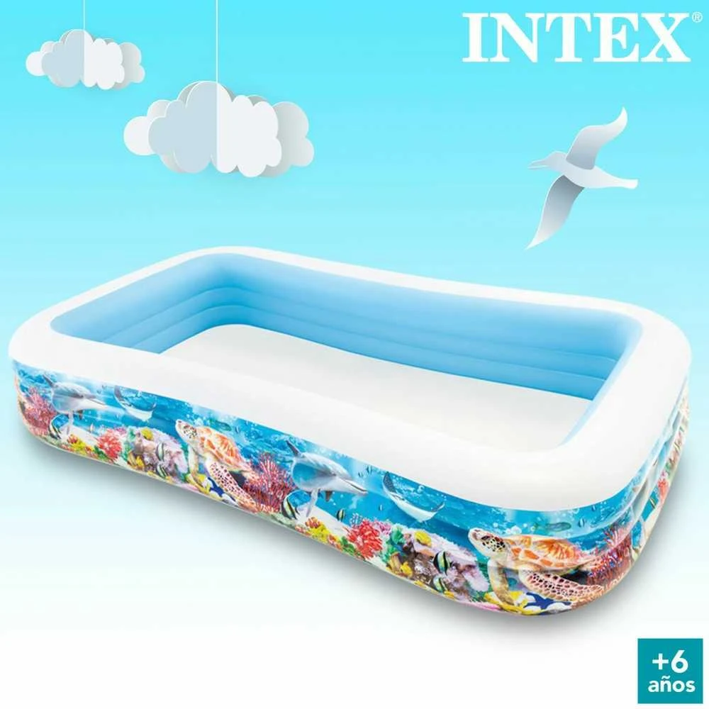 Intex Swim Center Baseinas šeimai, 305x183x56cm, su jūros gyvūnais