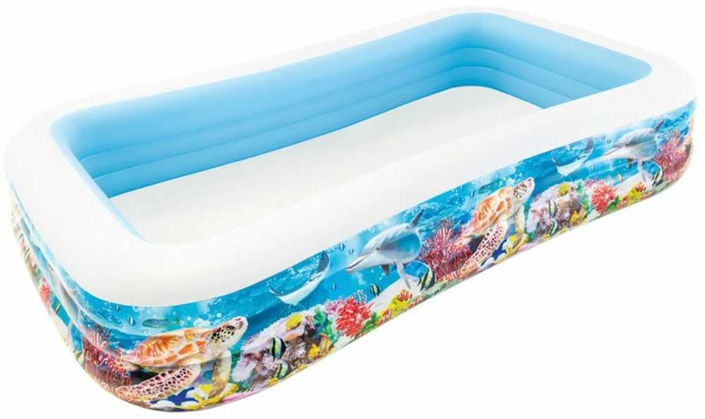 Intex Swim Center Baseinas šeimai, 305x183x56cm, su jūros gyvūnais