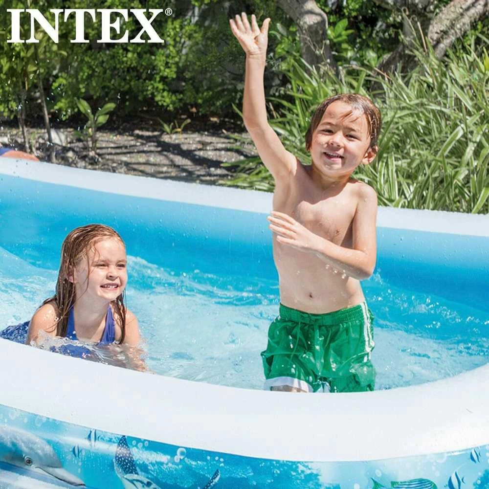 Intex Swim Center Baseinas šeimai, 305x183x56cm, su jūros gyvūnais