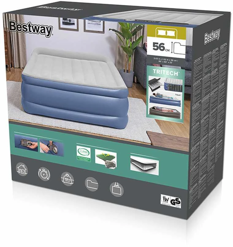 Bestway Pripučiama lova Tritech, mėlyna/pilka, 203x152x56cm, dvivietė