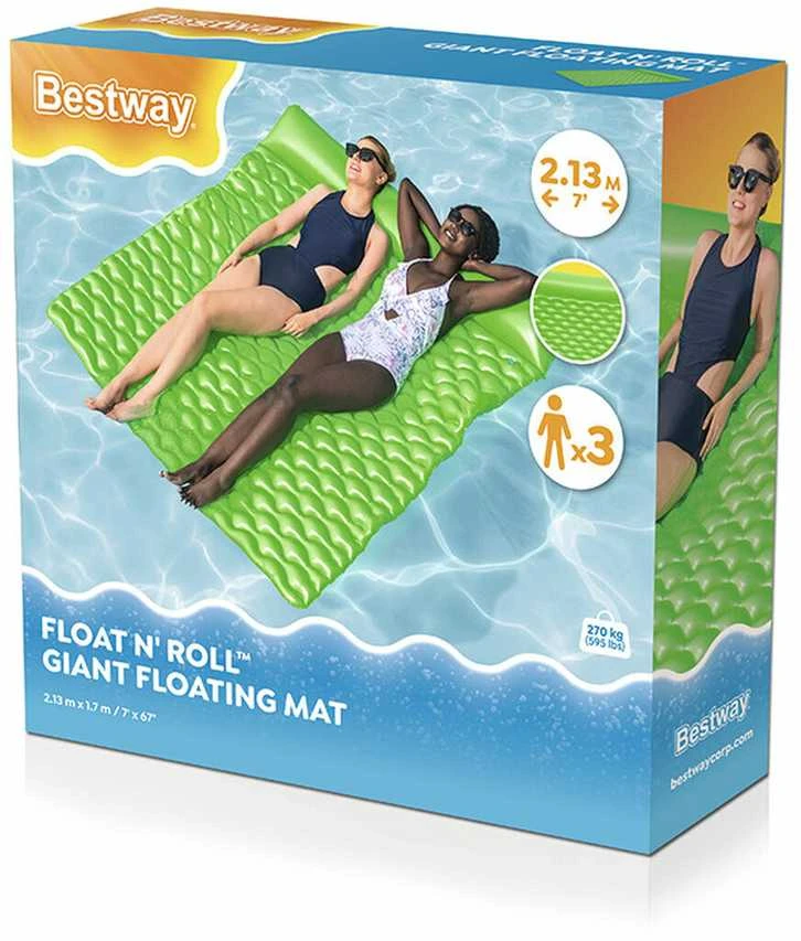 Trys Vietos Pripučiama Plaukimo Čiužinys Bestway, 213 x 170 x 21 cm