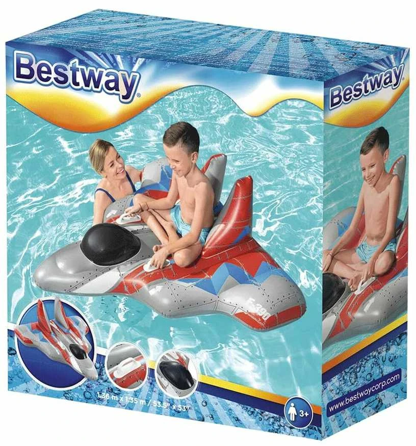 BESTWAY pripučiamas čiužinys Galaxy Glider, 1.36m x 1.35m, 41443