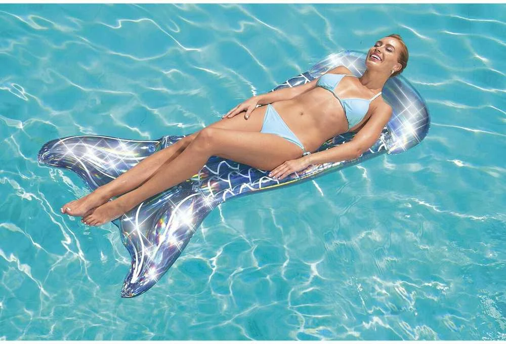 BESTWAY pripučiamas čiužinys Iridescent Mermaid Tail, 1.93m x 1.01m, 43413