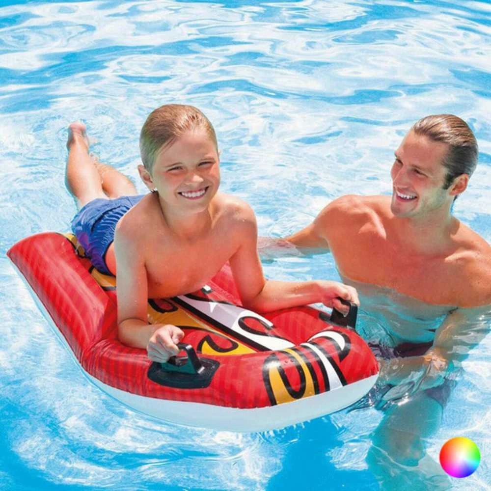 Intex Inflatable Swimming Board Joy Riders Raudona/Baltas , Geltona/Baltas, Age 6+, 112 x 62 cm