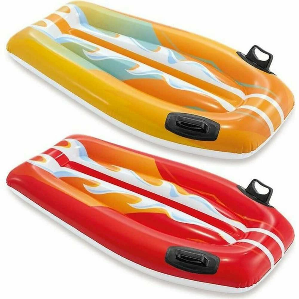Intex Inflatable Swimming Board Joy Riders Raudona/Baltas , Geltona/Baltas, Age 6+, 112 x 62 cm