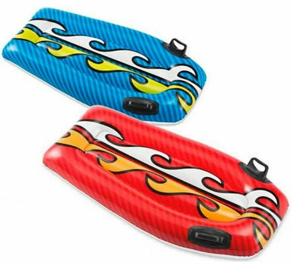 Intex Inflatable Swimming Board Joy Riders Raudona/Baltas , Geltona/Baltas, Age 6+, 112 x 62 cm