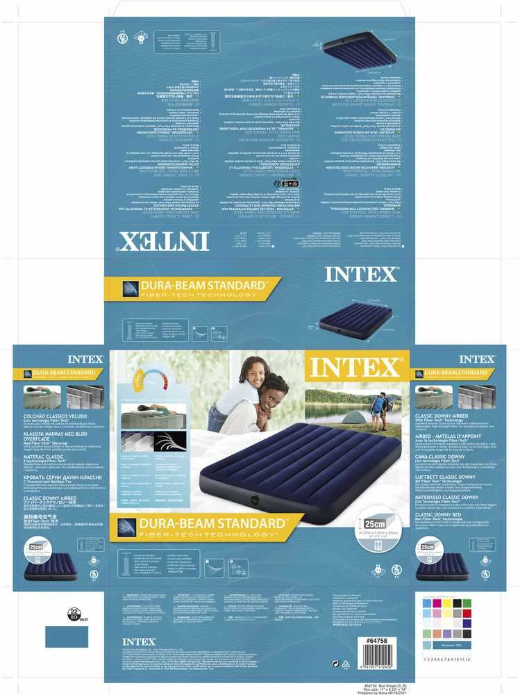 Intex pilno dydžio Dura-Beam oro lova Mėlyna