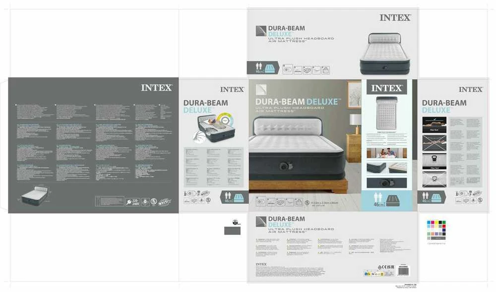 Intex Lovos čiužinys 236x152cm su pompa 2 asmenims DELUXE 64448ND