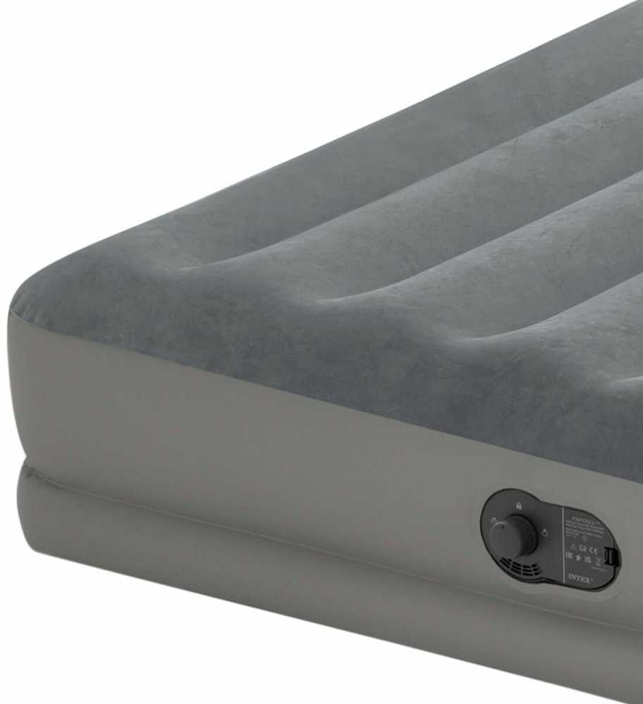 Pripučiamas čiužinys INTEX Queen Dura-Beam, Prestige Downy Airbed su USB pompa, 152x203x30cm