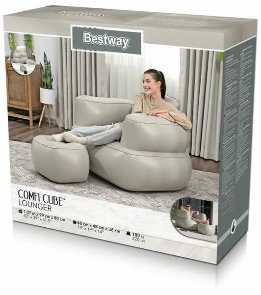 Fotelis Pripučiamas gultas Bestway Comfi Cube, 107 cm x 99 cm