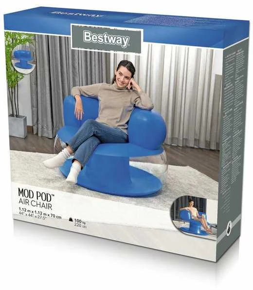 Pripučiamas fotelis Bestway 75138 baltas