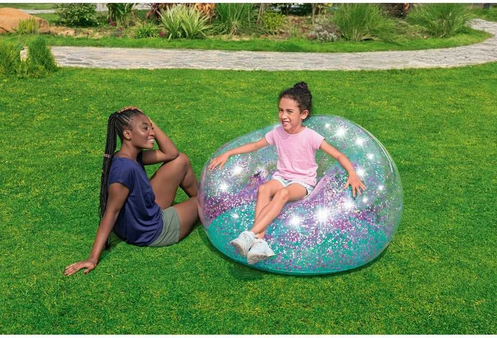 „Bestway Glitter“ kėdė pripučiama „Pouffe Glitter Dream 114 x 112 x 66cm 75115“