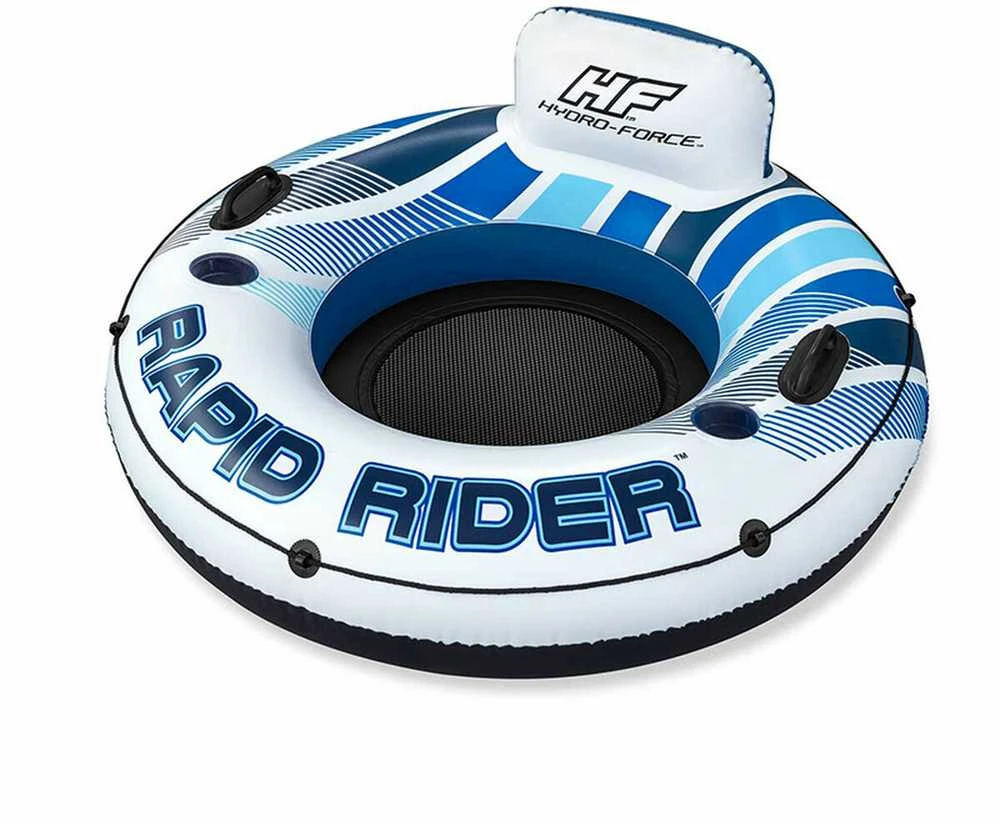 Bestway „Hydro-Force Rapid Rider“ viengubas upės pripučiamas čiuožykla 1,22 m, daugiaspalvis, plūduriuojantis čiuožykla, raštas, berniukams/mergaitėms, 90 kg, EN ISO 25649