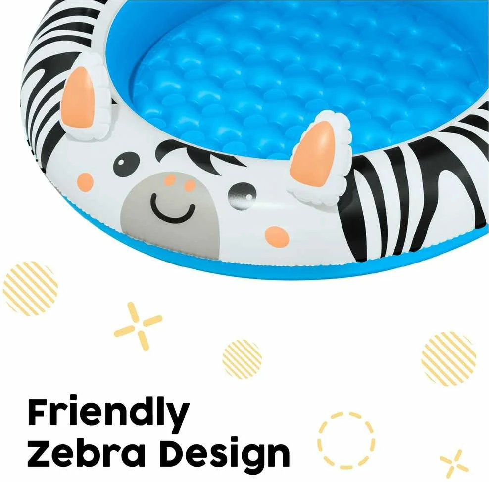 Bestway Bestway 52559 Pripučiamas baseinas su stogu ir pumpuojamu dugnu Zebra 97cm x 66cm