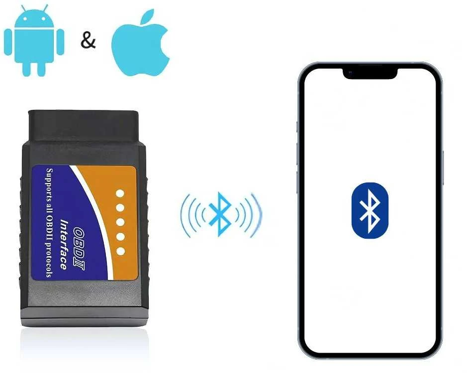 ELM 327 OBD2 Bluetooth diagnostikos įrenginys