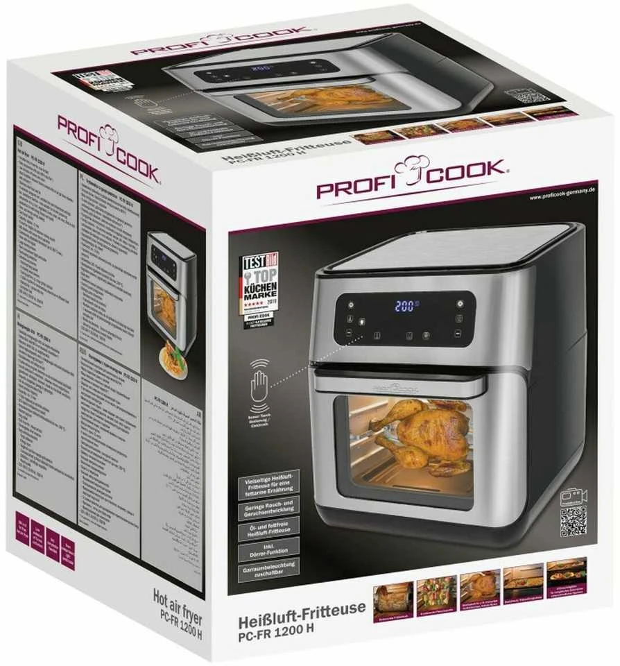 Profi Cook Mažo riebumo karšto oro gruzdintuvė ProfiCook PC-FR 1200 H