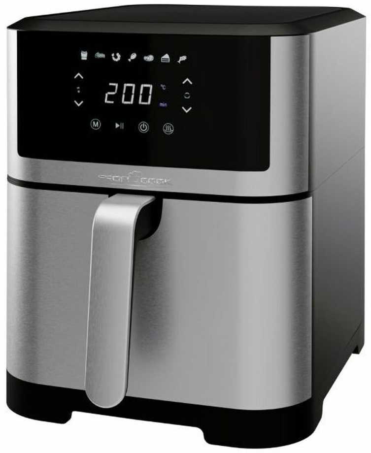 Gruzdintuvė Profi Cook ProfiCook PC-FR 1269 H fryer Single 8 L Stand-alone 1800 W Hot air fryer Juodas, Nerūdijantis plienas
