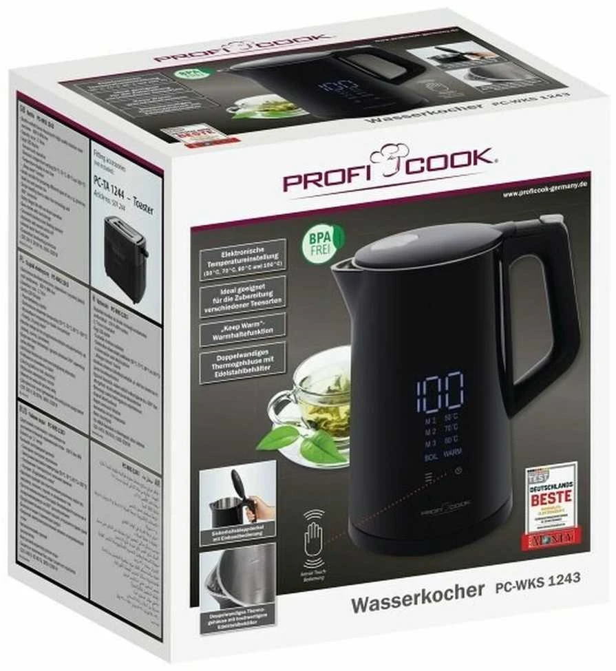 Profi Cook PROFICOOK PC-WKS 1243 lietimui jautrus elektrinis virdulys