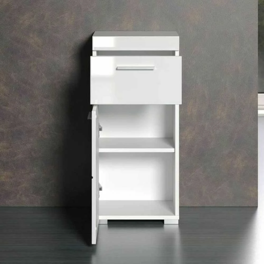 Trendteam Vonios spintelė Amanda, 37 x 31 x 79 cm, balta blizgi / balta