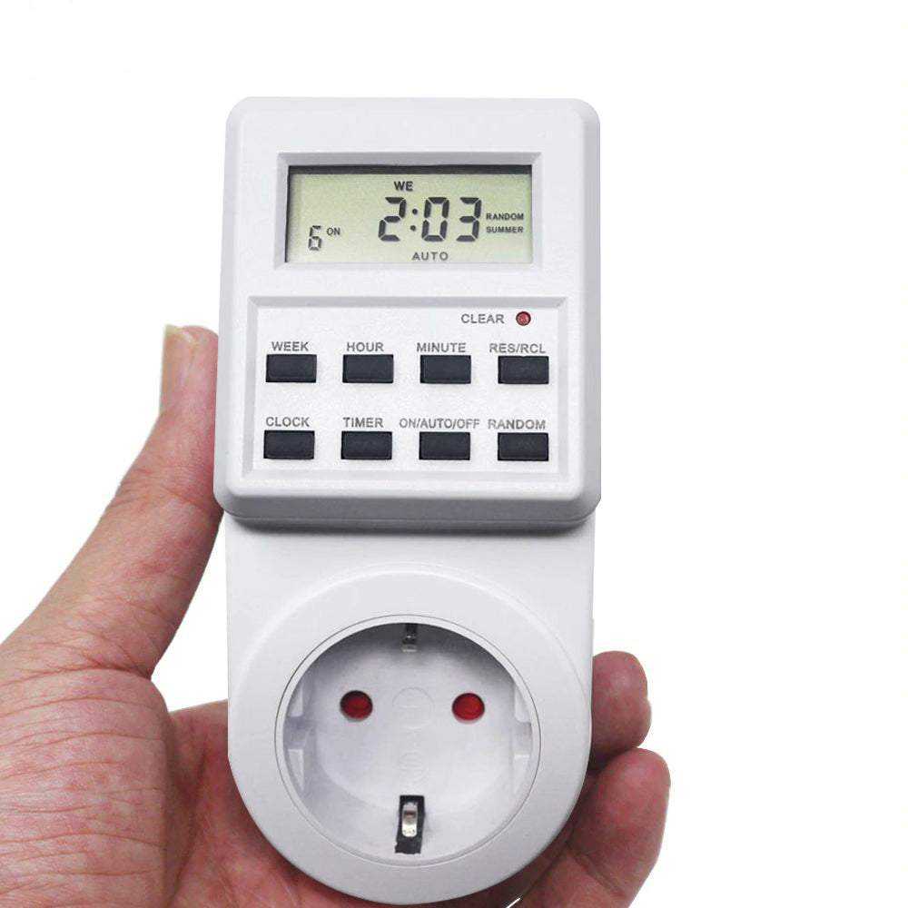 Laikmatis su LCD ekranu 230V, 16A, 3680W