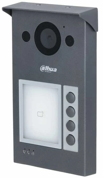 Dahua IP domofono kamera VTO3311Q-WP. 4 abonentai. 2MP 125°. Wi-Fi. SIP. IP65, IK08