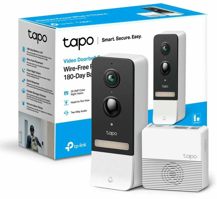 Ezviz TP-LINK | Tapo Smart Baterija Video Doorbell | Tapo D230S1