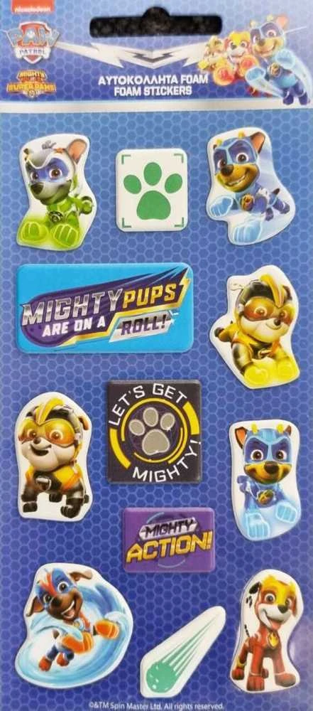 Pūkuotų putplasčio lipdukų rinkinys „Paw Patrol Knights“