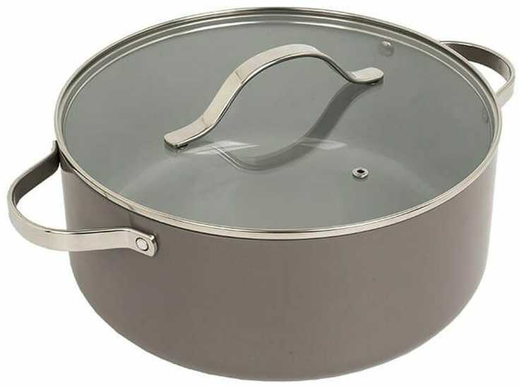 Puodas su dangčiu MAESTRO MR-4009 (MR-4009-20) 20 cm 2.3 l Pilkas