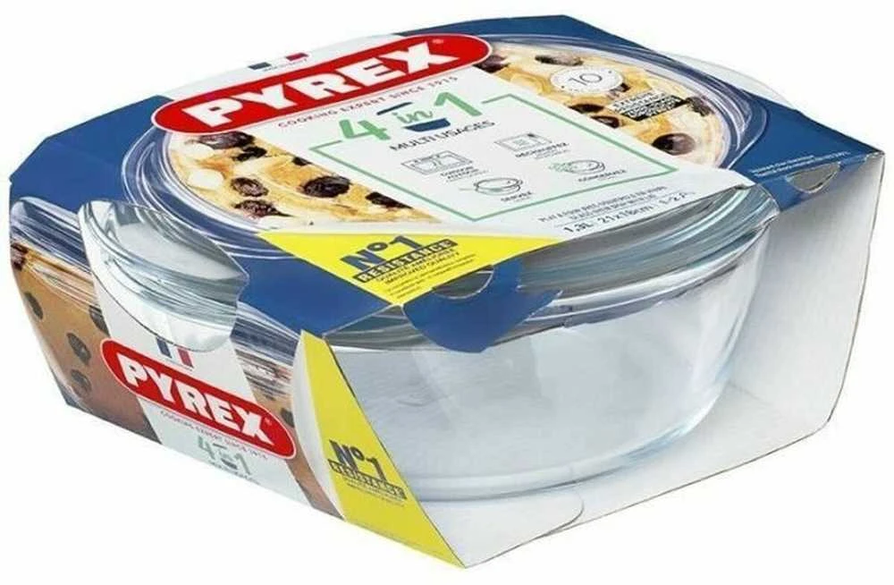 Pyrex puodai su dangčiu Pyrex Permatomas stiklas (0,4 l)