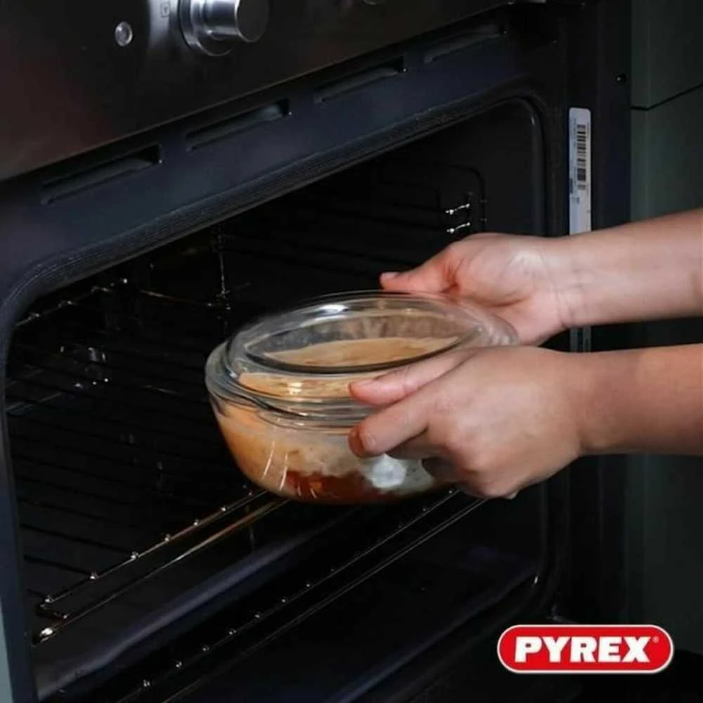 Pyrex Puodas su Pokrywką Permatomas Szkło (2,1 L)