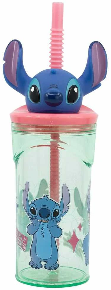 Puodelis su šiaudeliais,Stitch, 360 ml