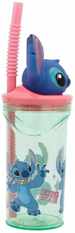 Puodelis su šiaudeliais,Stitch, 360 ml